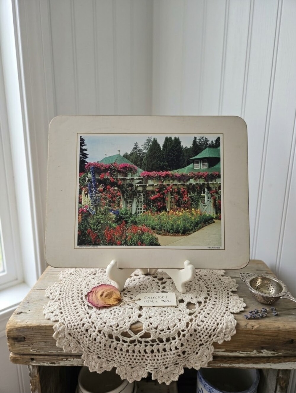 Vintage The Butchart Gardens "Private Garden" Cork-Backed Placemat